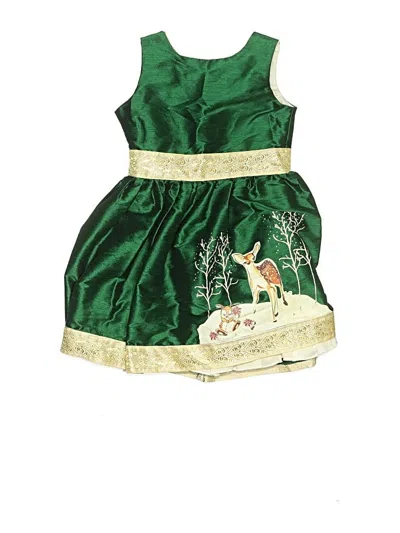 Pre-owned Assorted Brands Kids' Dress In Green