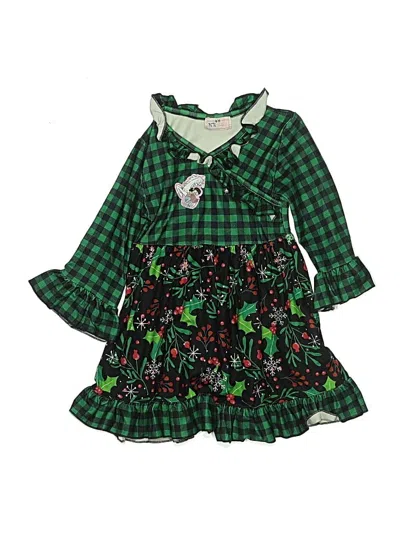 Pre-owned Assorted Brands Kids' Dress In Green