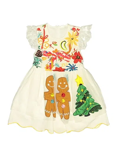 Pre-owned Assorted Brands Kids' Dress In Ivory