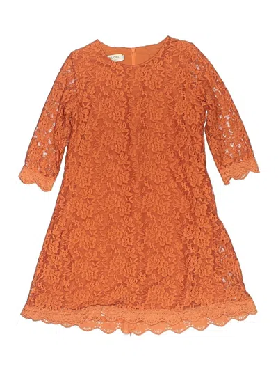 Pre-owned Assorted Brands Kids' Dress In Orange
