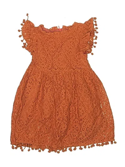 Pre-owned Assorted Brands Kids' Dress In Orange