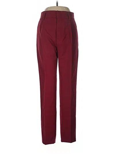 Pre-owned Assorted Brands Dress Pants In Burgundy