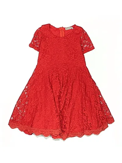 Pre-owned Assorted Brands Kids' Dress In Red