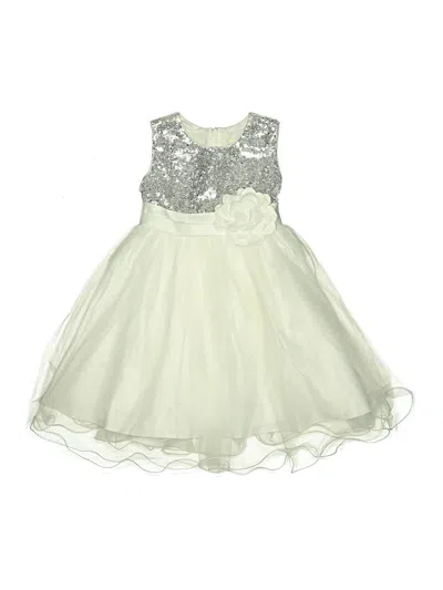 Pre-owned Assorted Brands Kids' Dress In Silver