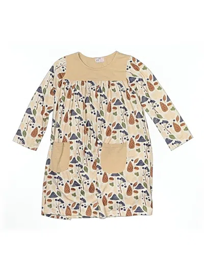 Pre-owned Assorted Brands Kids' Dress In Tan