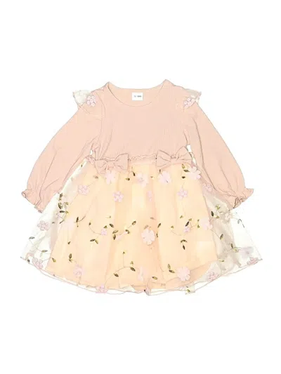 Pre-owned Assorted Brands Kids' Dress In Tan