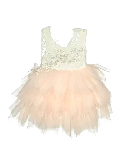 Pre-owned Assorted Brands Kids' Dress In White