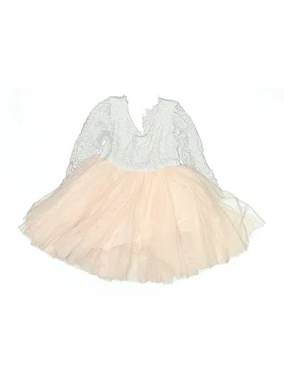 Pre-owned Assorted Brands Kids' Dress In White