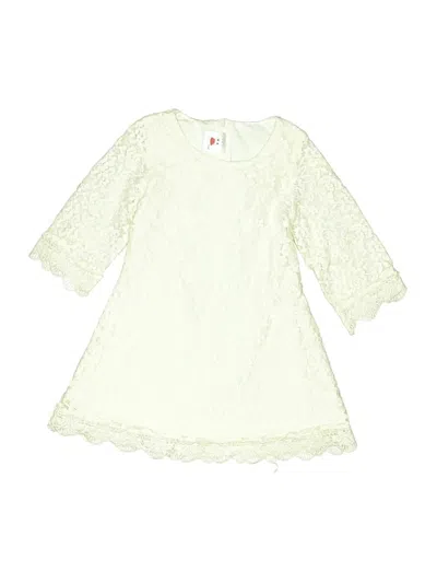 Pre-owned Assorted Brands Kids' Dress In White