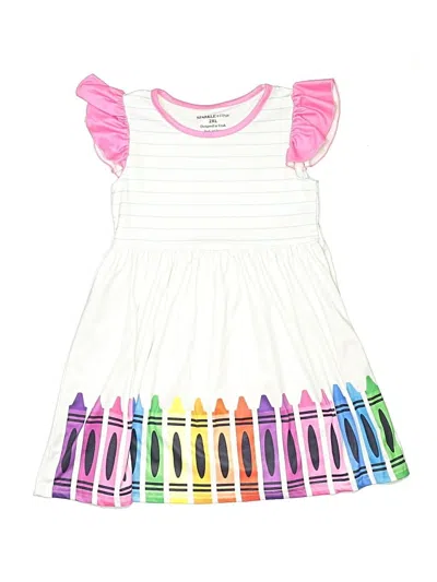 Pre-owned Assorted Brands Kids' Dress In White