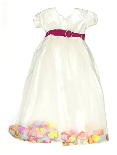 Pre-owned Assorted Brands Kids' Dress In White