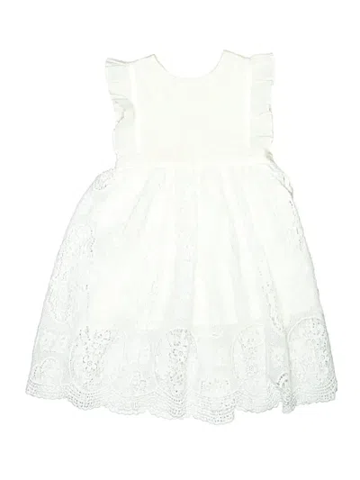 Pre-owned Assorted Brands Kids' Dress In White