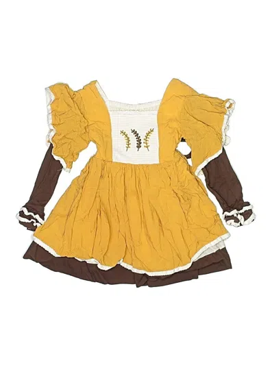 Pre-owned Assorted Brands Kids' Dress In Yellow