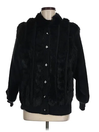 Pre-owned Assorted Brands Faux Fur Jacket In Black