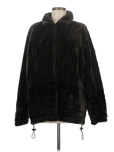 Pre-owned Assorted Brands Faux Fur Jacket In Black