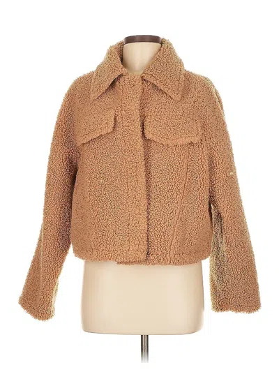 Pre-owned Assorted Brands Faux Fur Jacket In Brown