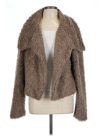 Pre-owned Assorted Brands Faux Fur Jacket In Brown