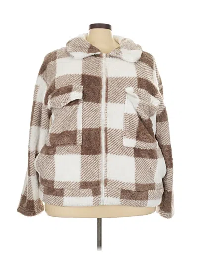 Pre-owned Assorted Brands Faux Fur Jacket In Brown