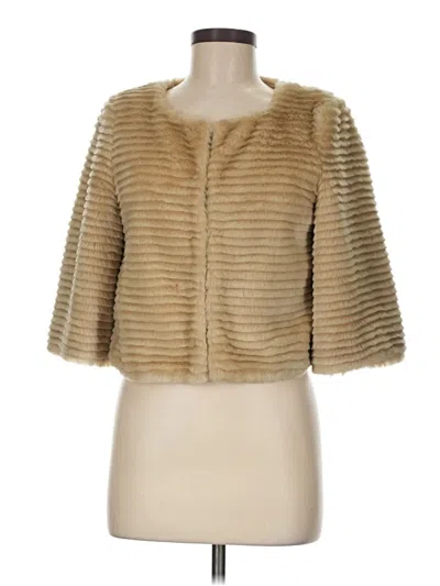 Pre-owned Assorted Brands Faux Fur Jacket In Gold