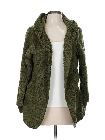 Pre-owned Assorted Brands Faux Fur Jacket In Green