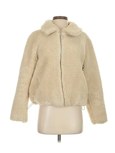 Pre-owned Assorted Brands Faux Fur Jacket In Ivory