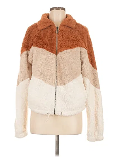 Pre-owned Assorted Brands Faux Fur Jacket In Ivory
