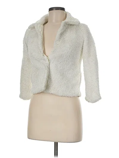 Pre-owned Assorted Brands Faux Fur Jacket In Ivory