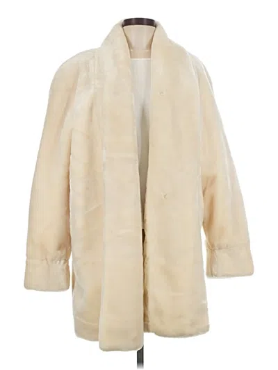 Pre-owned Assorted Brands Faux Fur Jacket In Ivory