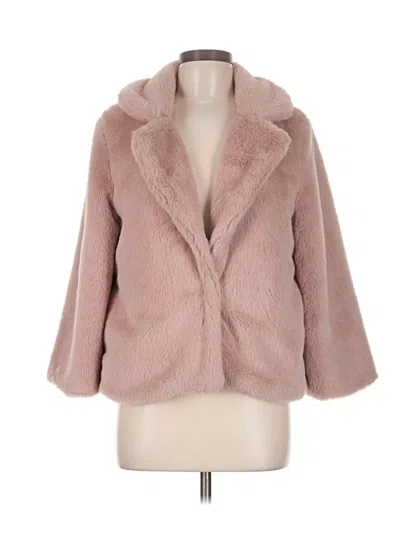 Pre-owned Assorted Brands Faux Fur Jacket In Pink
