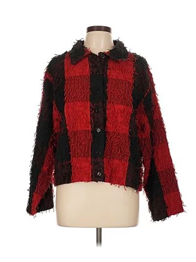 Pre-owned Assorted Brands Faux Fur Jacket In Red