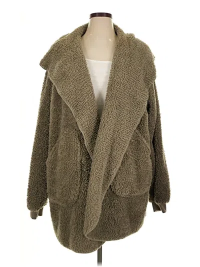 Pre-owned Assorted Brands Faux Fur Jacket In Tan