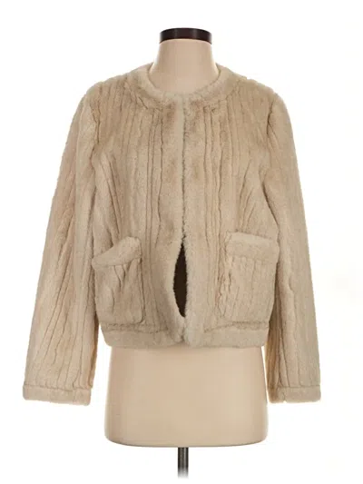 Pre-owned Assorted Brands Faux Fur Jacket In Tan