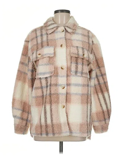 Pre-owned Assorted Brands Faux Fur Jacket In Tan