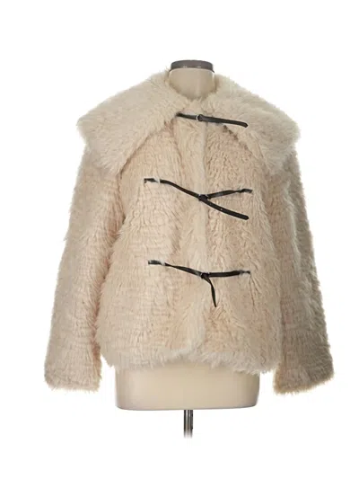 Pre-owned Assorted Brands Faux Fur Jacket In White