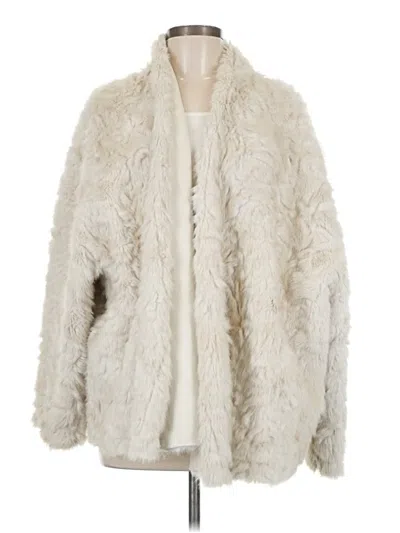 Pre-owned Assorted Brands Faux Fur Jacket In White