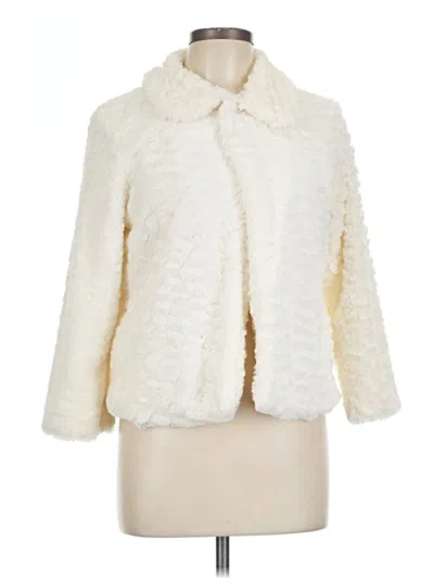Pre-owned Assorted Brands Faux Fur Jacket In White