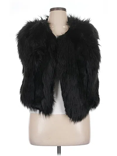 Pre-owned Assorted Brands Faux Fur Vest In Black