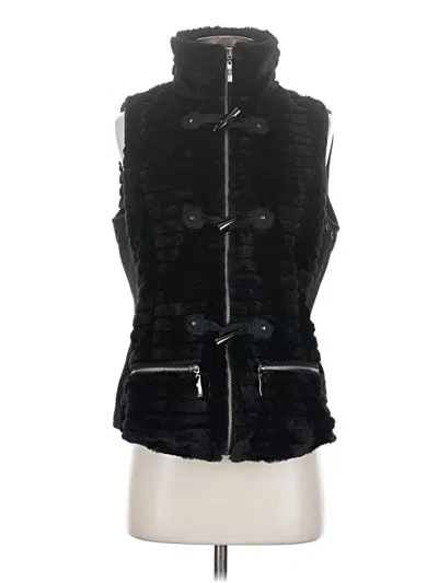 Pre-owned Assorted Brands Faux Fur Vest In Black