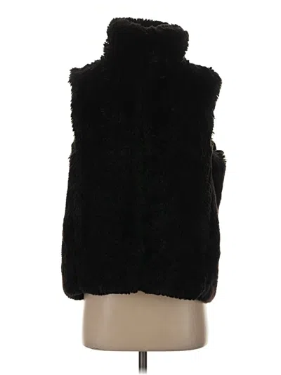 Pre-owned Assorted Brands Faux Fur Vest In Black