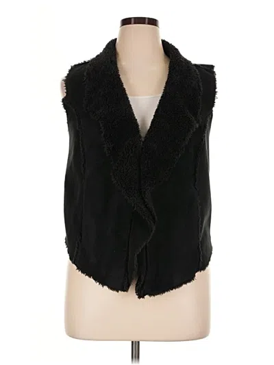 Pre-owned Assorted Brands Faux Fur Vest In Black