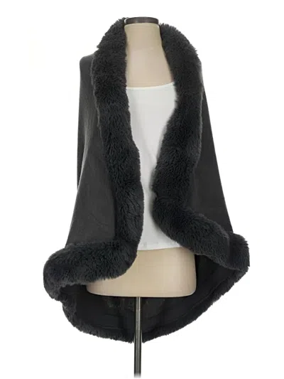 Pre-owned Assorted Brands Faux Fur Vest In Black
