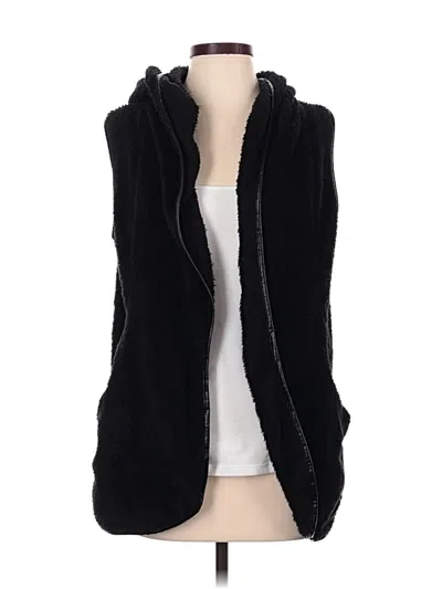 Pre-owned Assorted Brands Faux Fur Vest In Black