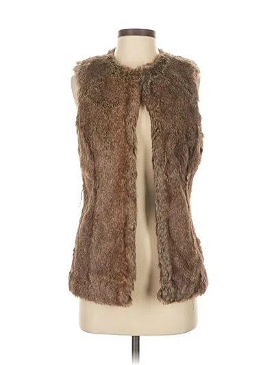 Pre-owned Assorted Brands Faux Fur Vest In Brown