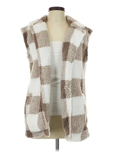 Pre-owned Assorted Brands Faux Fur Vest In Brown