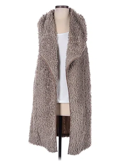 Pre-owned Assorted Brands Faux Fur Vest In Brown