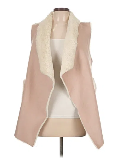 Pre-owned Assorted Brands Faux Fur Vest In Brown