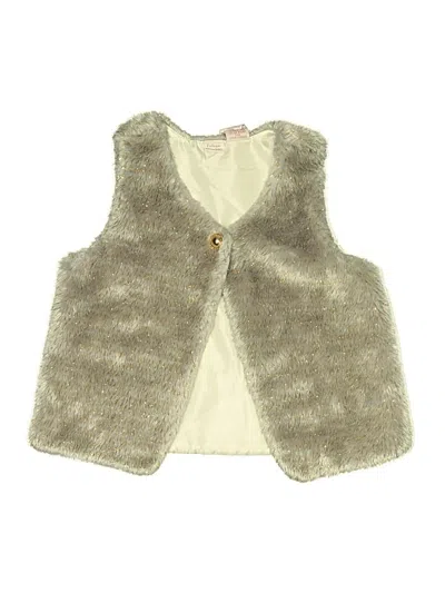 Pre-owned Assorted Brands Kids' Faux Fur Vest In Gold