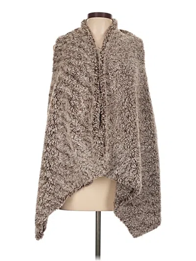 Pre-owned Assorted Brands Faux Fur Vest In Gray