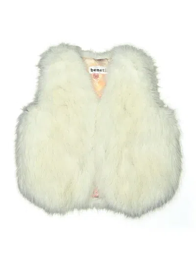 Pre-owned Assorted Brands Kids' Faux Fur Vest In Ivory