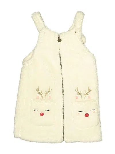 Pre-owned Assorted Brands Kids' Faux Fur Vest In Ivory